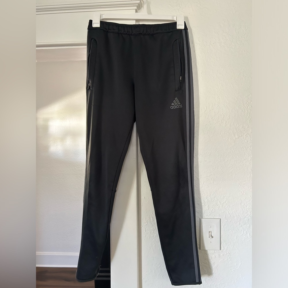 Gray Medium Adidas Training Pant Zip Pockets And … - image 1